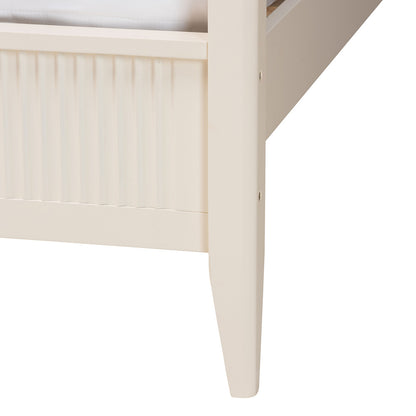 Baxton Studio - Primrose King Size Bed in Ivory - SW8609-Ivory-CaNopy King view 5