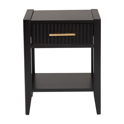 Baxton Studio - Primrose Nightstand in Black - SW8000-66NS-Black-NS view 3