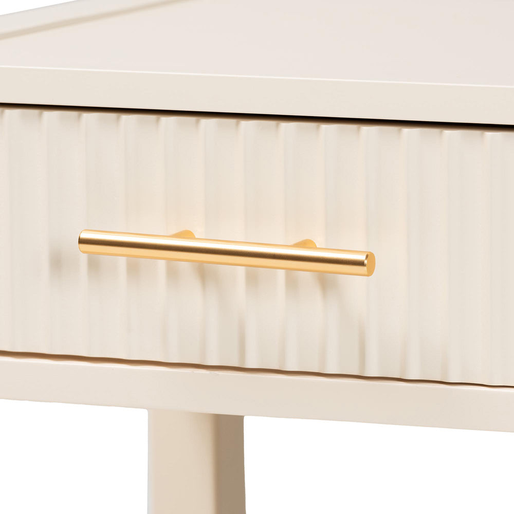 Baxton Studio - Primrose Nightstand in Ivory - SW8000-66NS-Ivory-NS view 5