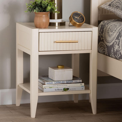 Baxton Studio - Primrose Nightstand in Ivory - SW8000-66NS-Ivory-NS view 8