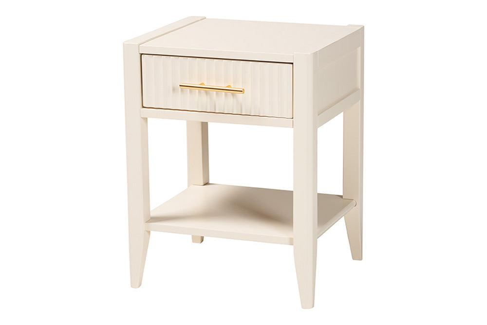 Baxton Studio - Primrose Queen Bedroom Set - SW8596-Ivory-4PC Queen Bedroom Set view 4