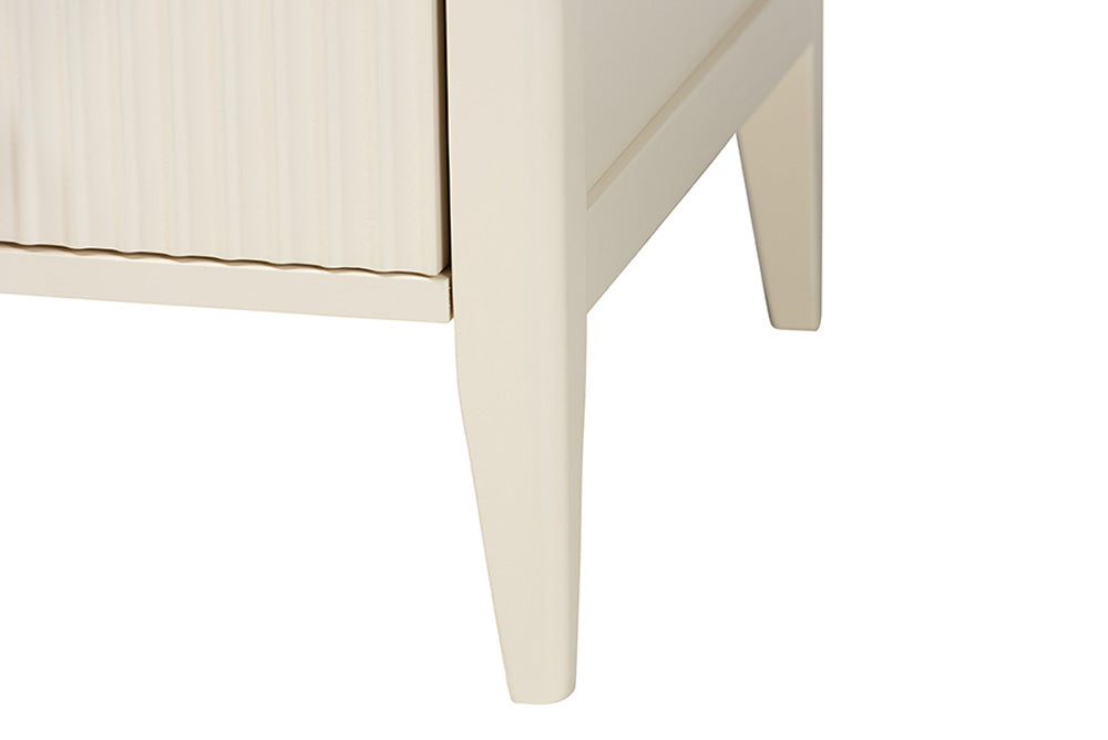 Baxton Studio - Primrose Queen Bedroom Set - SW8596-Ivory-4PC Queen Bedroom Set view 8