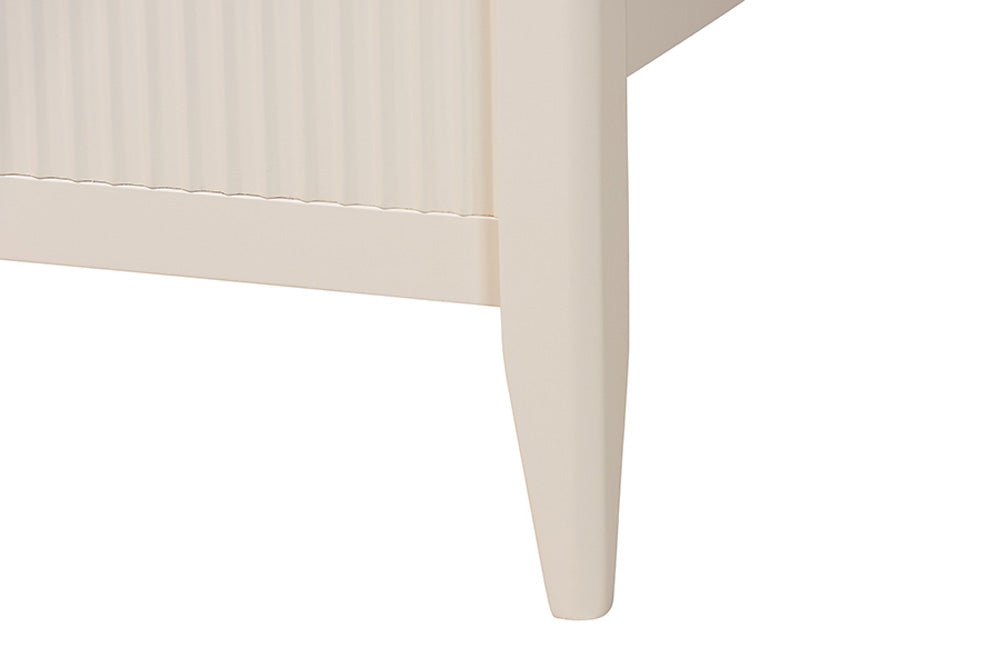 Baxton Studio - Primrose Queen Bedroom Set - SW8596-Ivory-4PC Queen Bedroom Set view 10