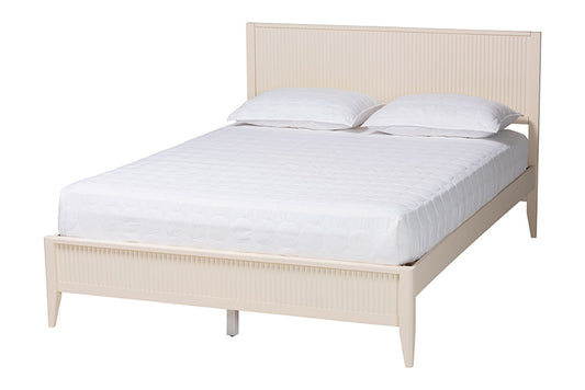Baxton Studio - Primrose Queen Size Bed - SW8596-Ivory-Queen view 1