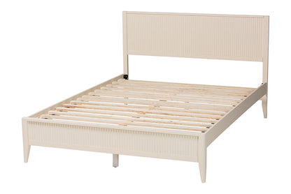 Baxton Studio - Primrose Queen Size Bed - SW8596-Ivory-Queen view 3