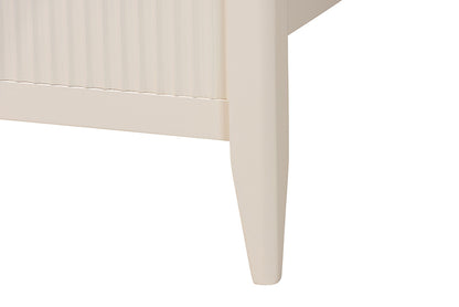 Baxton Studio - Primrose Queen Size Bed - SW8596-Ivory-Queen view 6