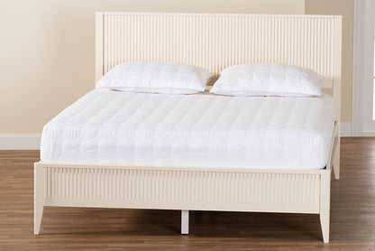 Baxton Studio - Primrose Queen Size Bed - SW8596-Ivory-Queen view 8