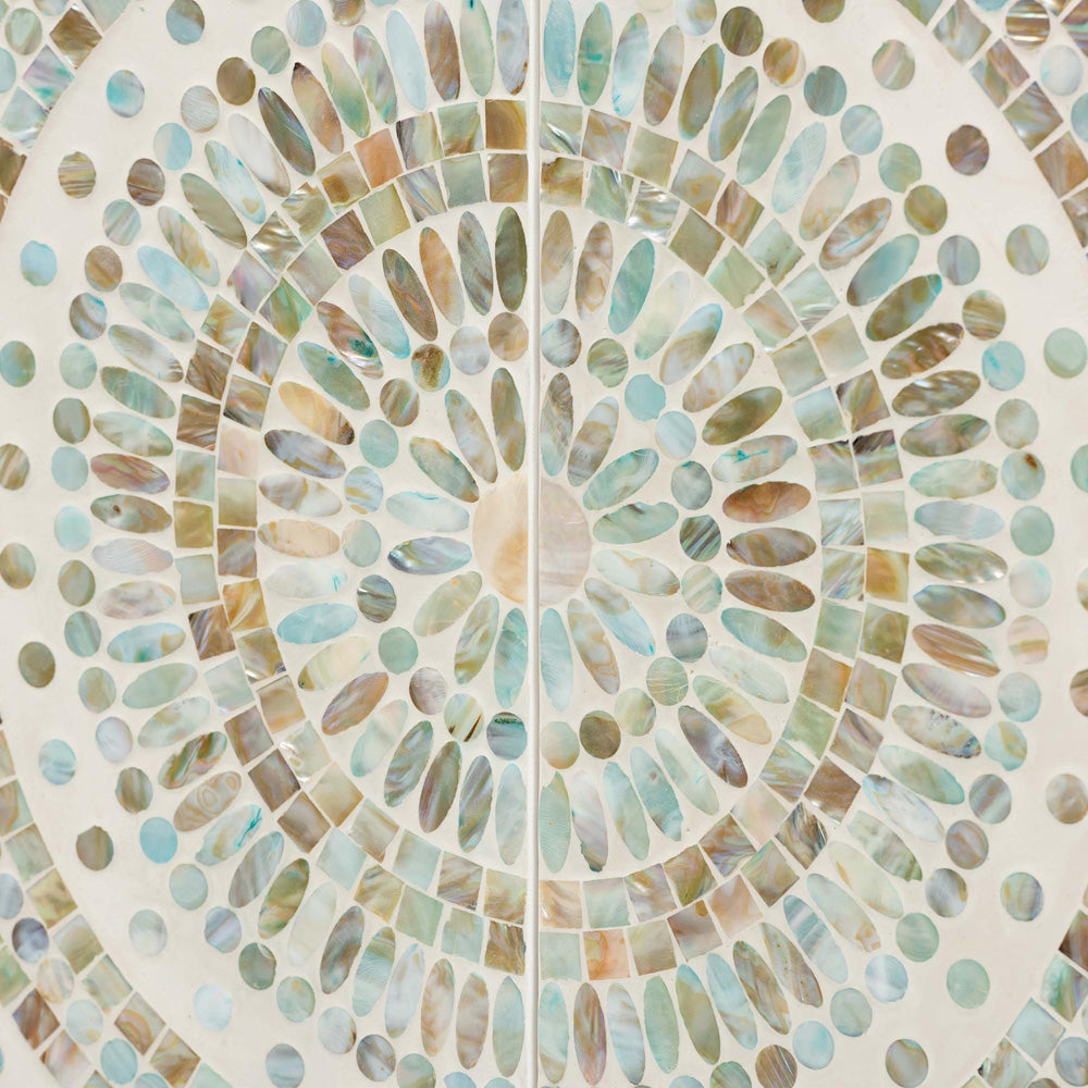 Baxton Studio - Quintus Storage Cabinet in Mosaic Multicolor/White/Gold - F232-FT53-Cabinet view 5