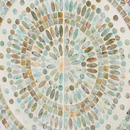 Baxton Studio - Quintus Storage Cabinet in Mosaic Multicolor/White/Gold - F232-FT53-Cabinet view 5