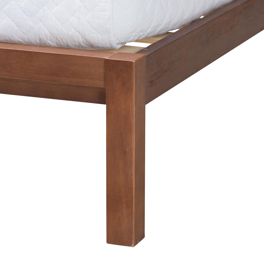 Baxton Studio - Raewyn Queen Size Bed in Walnut Brown/Brown - MG0255-5703R Rattan/Walnut-Queen view 5
