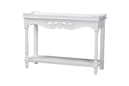 Baxton Studio - Rafferty Console Table - JY24B280-White-Wooden-Console Table view 1