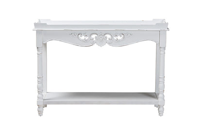 Baxton Studio - Rafferty Console Table - JY24B280-White-Wooden-Console Table view 2