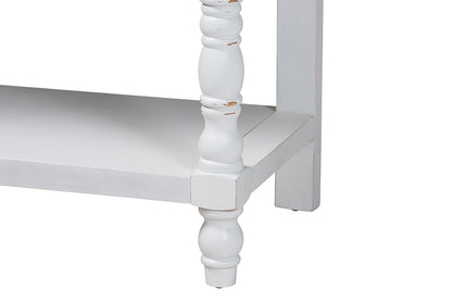 Baxton Studio - Rafferty Console Table - JY24B280-White-Wooden-Console Table view 7