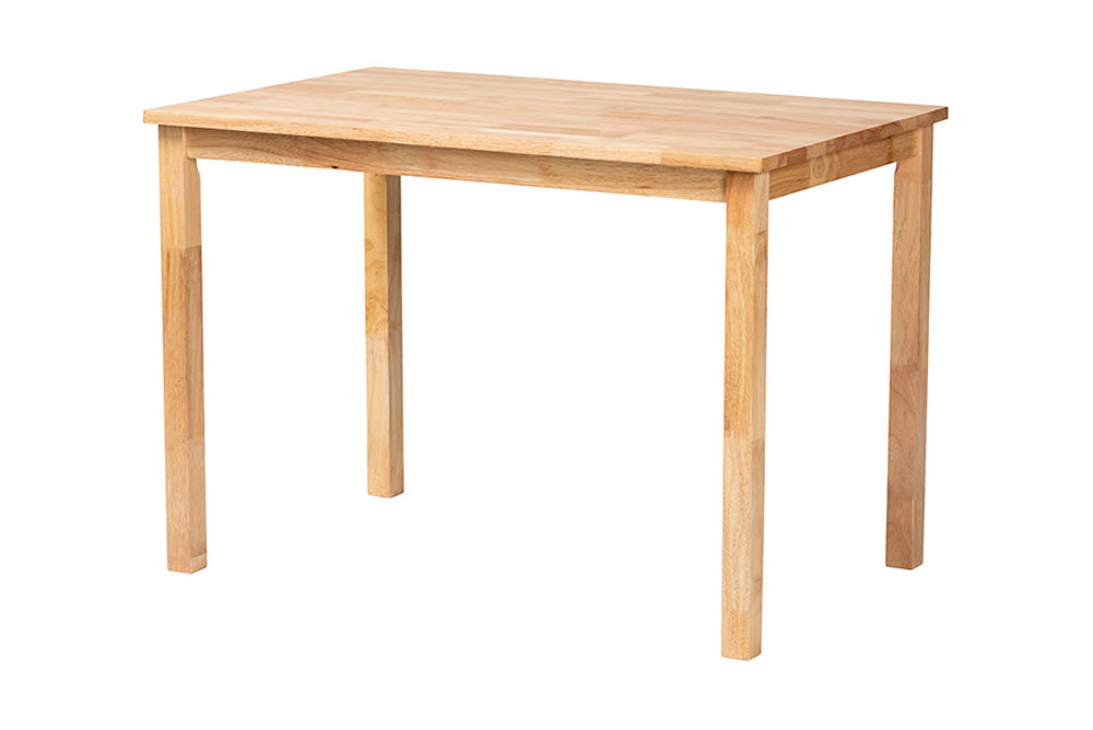 Baxton Studio - Raisa Dining Set - Mona Kubu-Grey/Natural/Light Brown-4PC Dining Set view 6