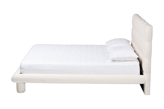 Baxton Studio - Ralayna Queen Size Bed - BBT61168 A1-Ivory-Queen view 2