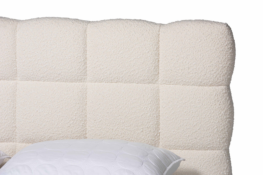 Baxton Studio - Ralayna Queen Size Bed - BBT61168 A1-Ivory-Queen view 4