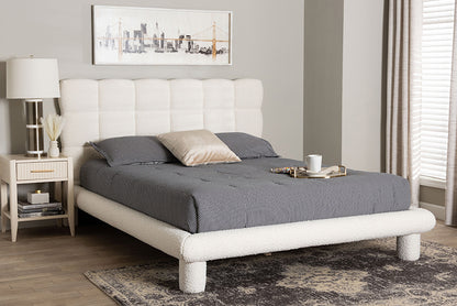 Baxton Studio - Ralayna Queen Size Bed - BBT61168 A1-Ivory-Queen view 5