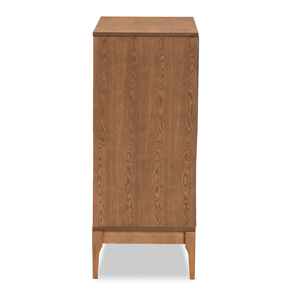 Baxton Studio - Ramiel Chest in Natural Brown/Gold - MG9005-Ash Walnut/Rattan-4DW-Chest view 4
