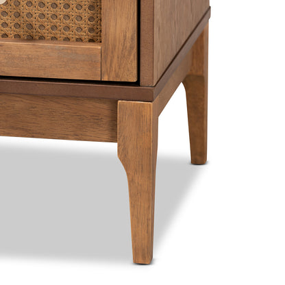 Baxton Studio - Ramiel Chest in Natural Brown/Gold - MG9005-Ash Walnut/Rattan-4DW-Chest view 6