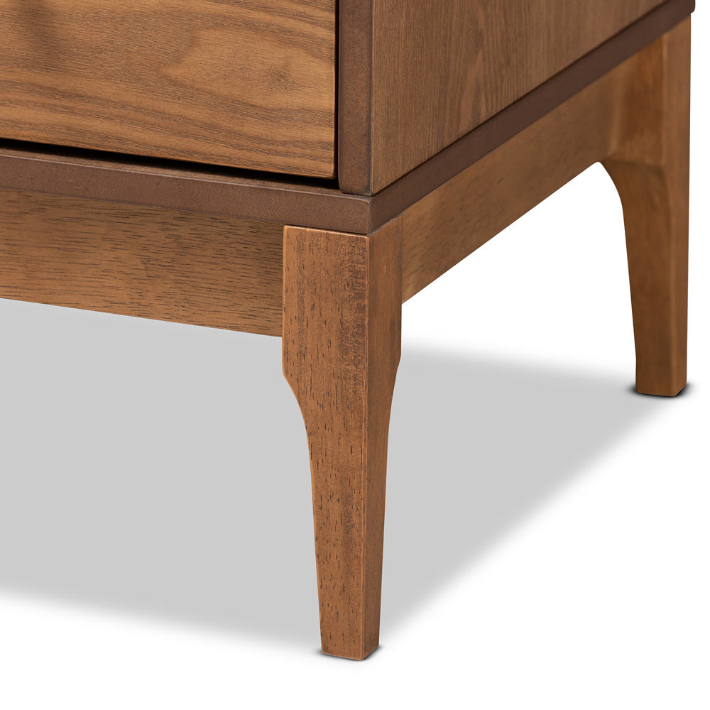 Baxton Studio - Ramiel Sideboard in Natural Brown/Gold - MG9005-Ash Walnut/Rattan-Sideboard view 6