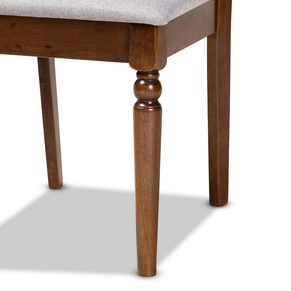 Baxton Studio - Ramiro Dining Set in Grey/Walnut Brown - RH336C-Grey/Walnut-7PC Dining Set view 6