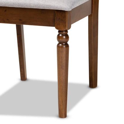 Baxton Studio - Ramiro Dining Set in Grey/Walnut Brown - RH336C-Grey/Walnut-7PC Dining Set view 6
