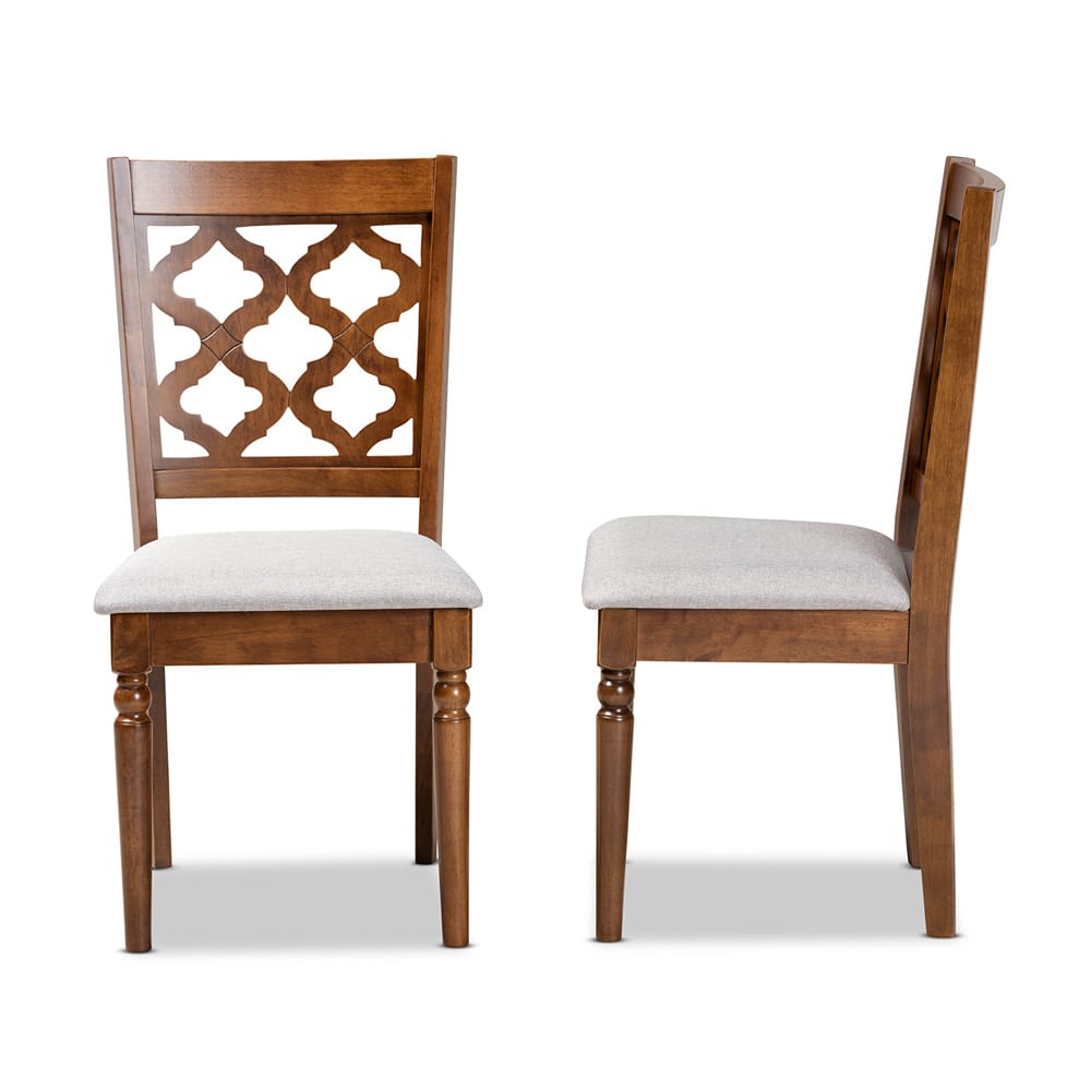 Baxton Studio - Ramiro Set of 2 Dining Chairs in Grey/Walnut Brown - RH336C-Grey/Walnut-DC-2PK view 3