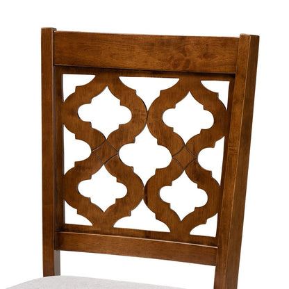 Baxton Studio - Ramiro Set of 2 Dining Chairs in Grey/Walnut Brown - RH336C-Grey/Walnut-DC-2PK view 4