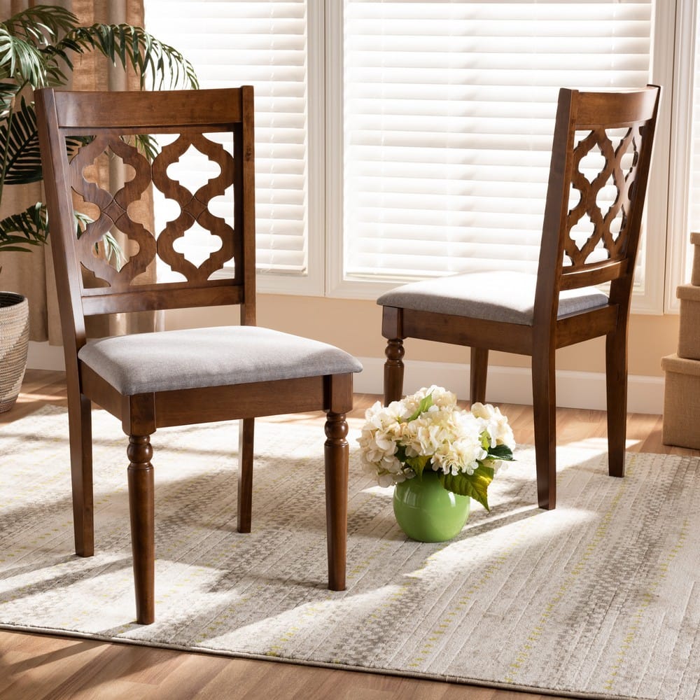 Baxton Studio - Ramiro Set of 2 Dining Chairs in Grey/Walnut Brown - RH336C-Grey/Walnut-DC-2PK view 6