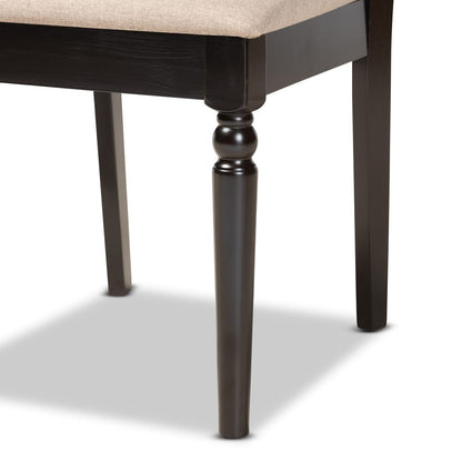 Baxton Studio - Ramiro Set of 2 Dining Chairs in Sand/Dark Brown - RH336C-Sand/Dark Brown-DC-2PK view 5