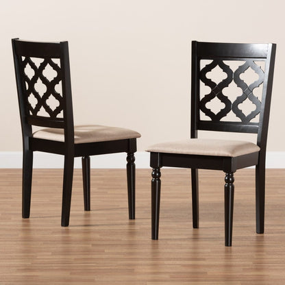 Baxton Studio - Ramiro Set of 2 Dining Chairs in Sand/Dark Brown - RH336C-Sand/Dark Brown-DC-2PK view 7