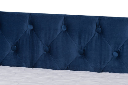 Baxton Studio - Raphael Daybed - CF9228 -Navy Blue Velvet-Daybed-Q/T view 7