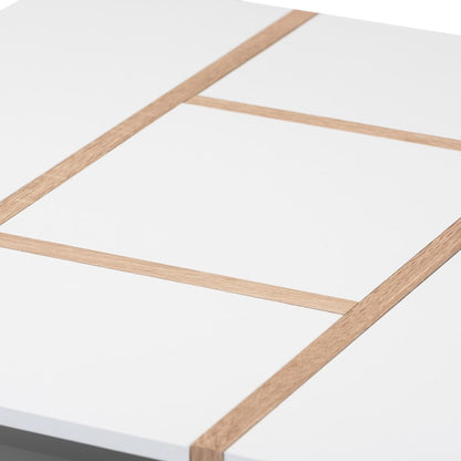 Baxton Studio - Rasa Coffee Table in White/Oak - CT8004-White/Oak-CT view 3