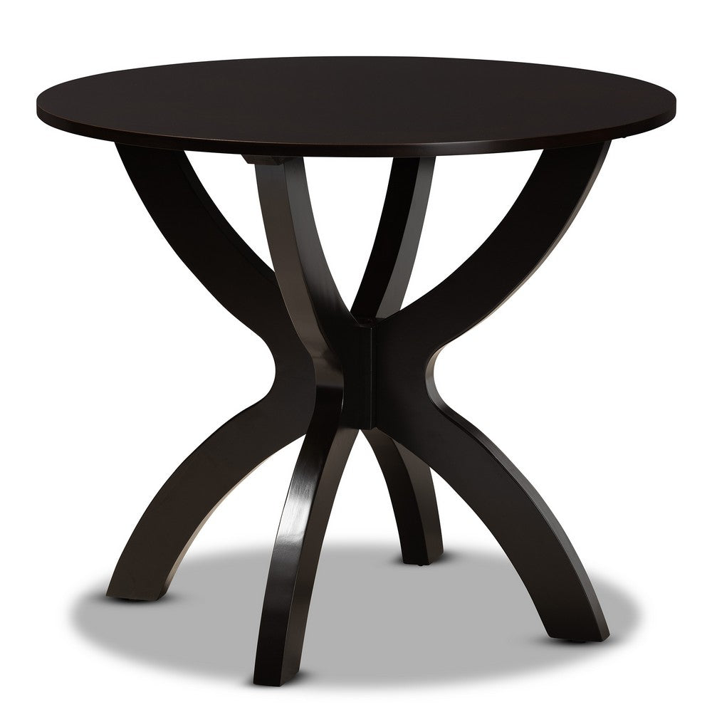 Baxton Studio - Rasa Dining Set in Grey/Dark Brown - Rasa-Grey/Dark Brown-5PC Dining Set view 3