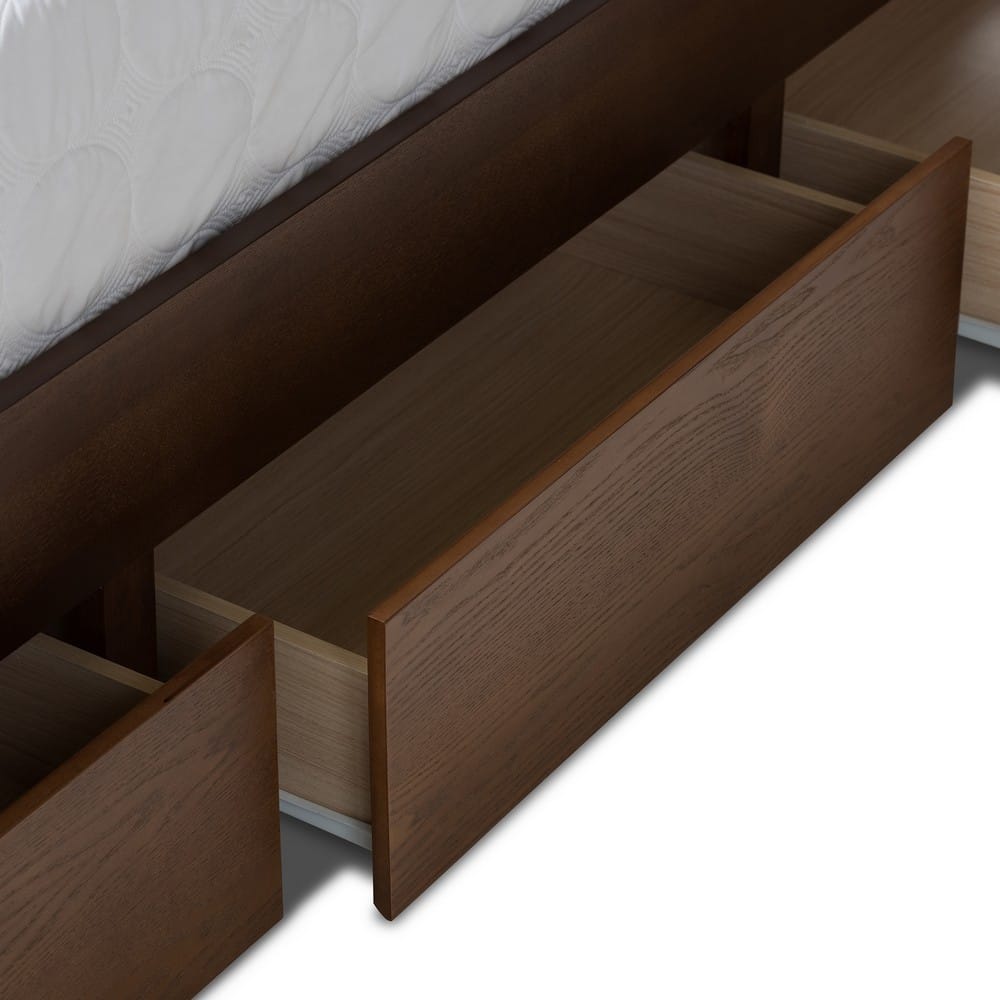 Baxton Studio - Raurey Queen Size Bed in Walnut Brown - MG5110-Walnut-Queen view 7