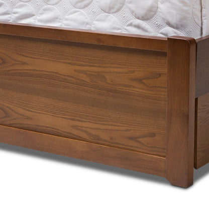 Baxton Studio - Raurey Queen Size Bed in Walnut Brown - MG5110-Walnut-Queen view 8