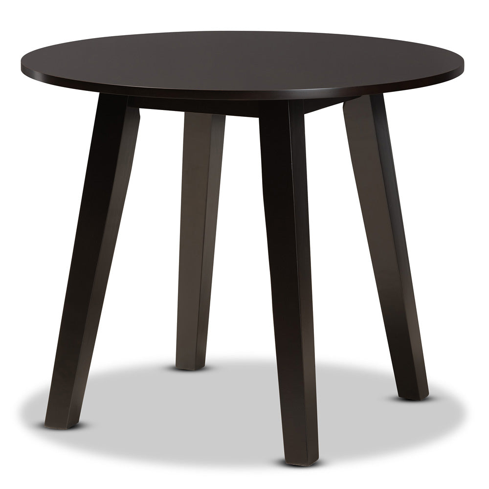 Baxton Studio - Rava Dining Set in Dark Brown - Rava-Dark Brown-5PC Dining Set view 3