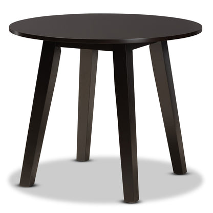 Baxton Studio - Rava Dining Set in Dark Brown - Rava-Dark Brown-5PC Dining Set view 3