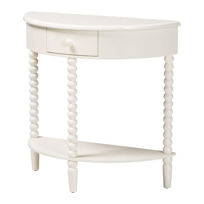 Baxton Studio - Raynera Console Table in White - JY25A031-White Wooden-Console Table view 1