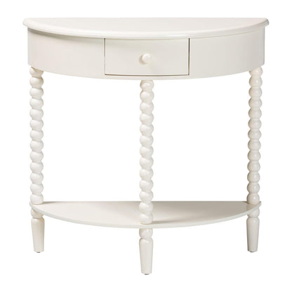 Baxton Studio - Raynera Console Table in White - JY25A031-White Wooden-Console Table view 3