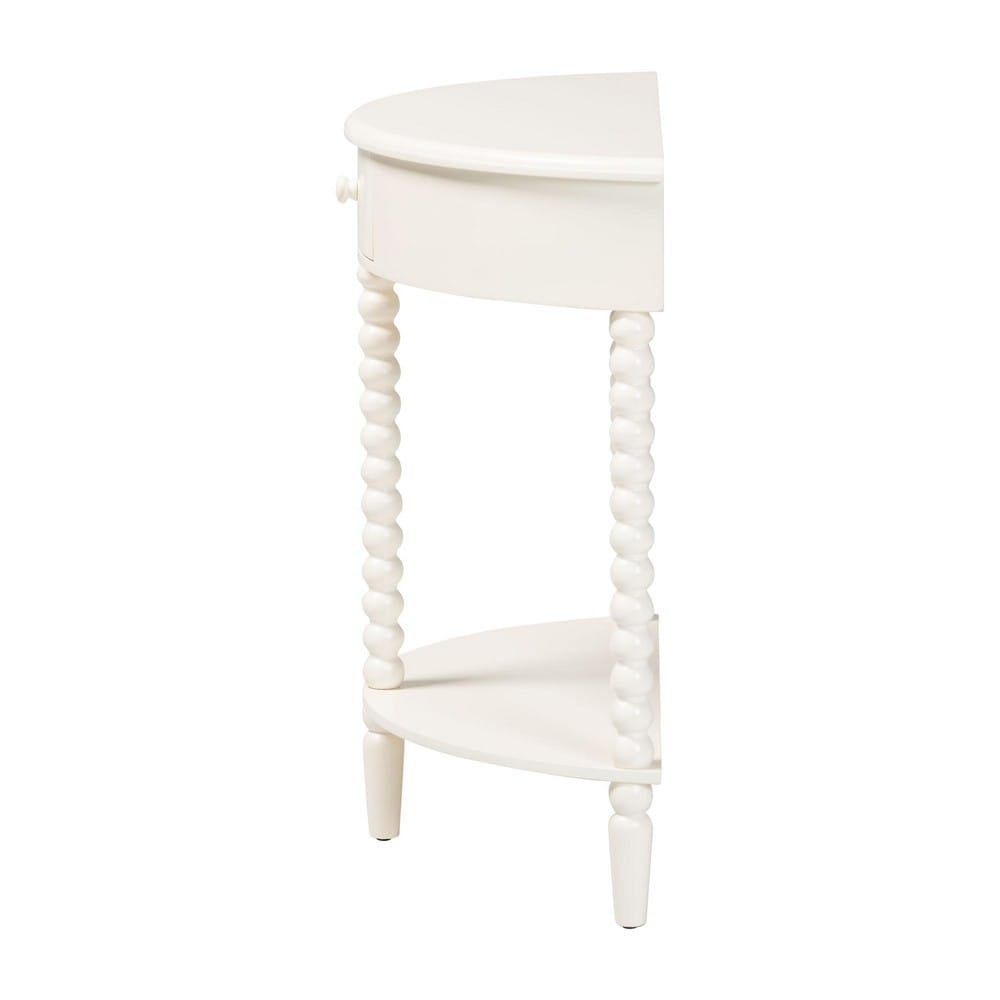 Baxton Studio - Raynera Console Table in White - JY25A031-White Wooden-Console Table view 4