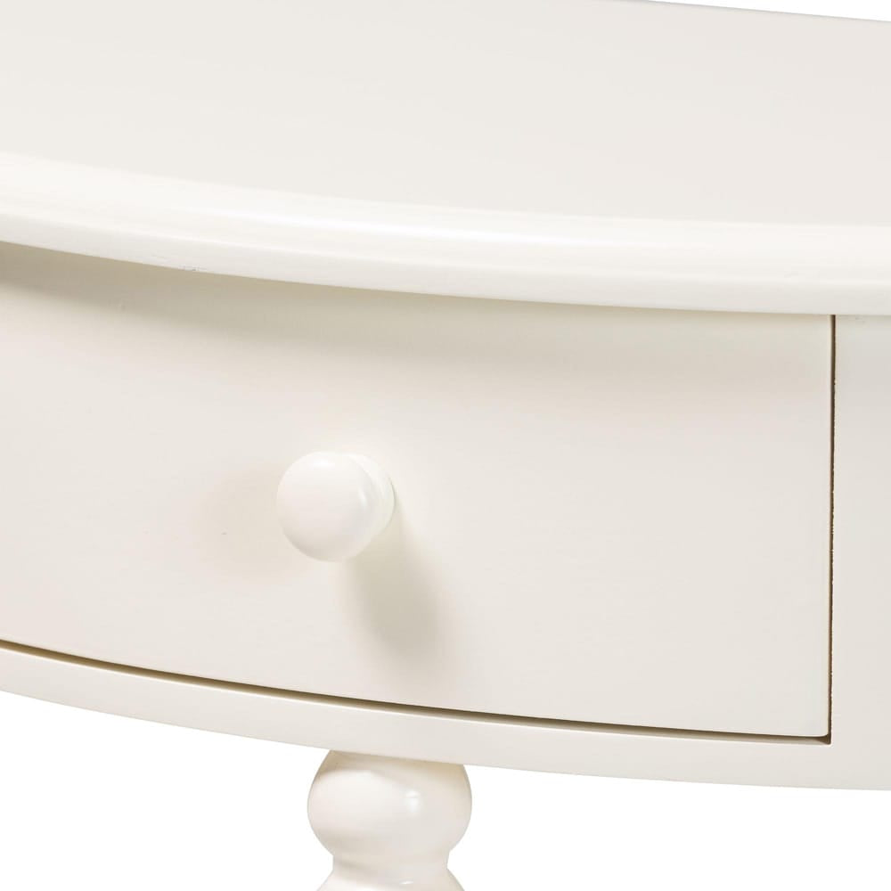 Baxton Studio - Raynera Console Table in White - JY25A031-White Wooden-Console Table view 6