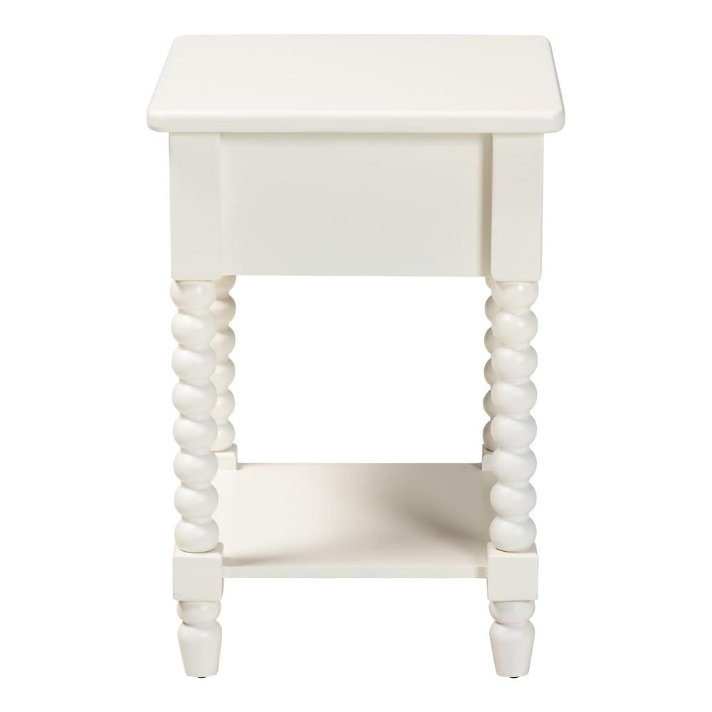 Baxton Studio - Raynera End Table in White - JY25A033-White Wooden-ET view 4