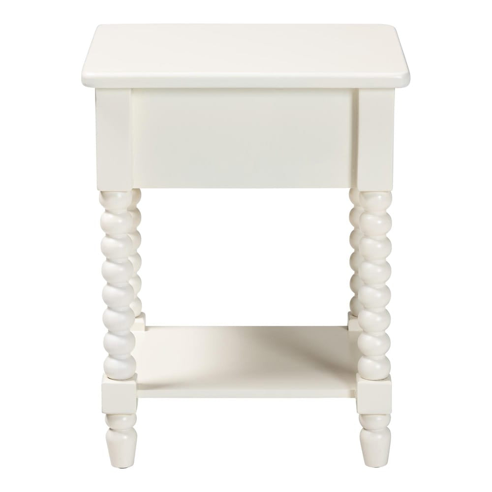 Baxton Studio - Raynera End Table in White - JY25A033-White Wooden-ET view 5