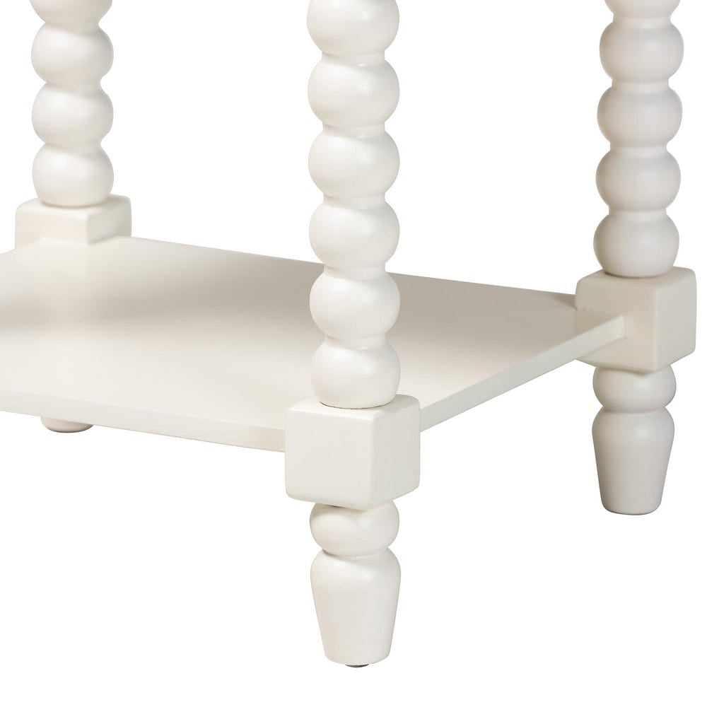 Baxton Studio - Raynera End Table in White - JY25A033-White Wooden-ET view 7