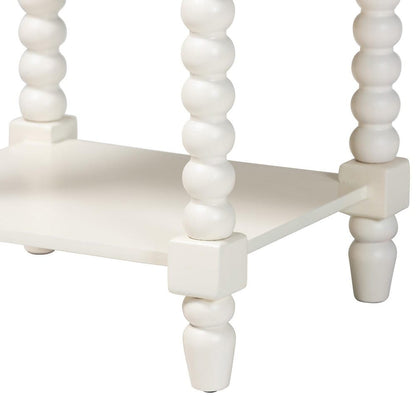 Baxton Studio - Raynera End Table in White - JY25A033-White Wooden-ET view 7