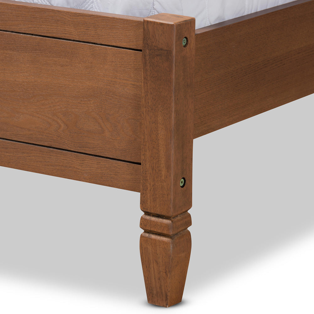 Baxton Studio - Redmond Queen Size Bed in Walnut Brown  - MG-0021-4-Walnut-Queen view 5