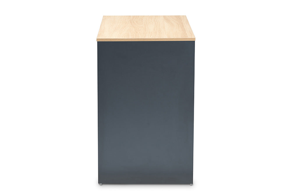 Baxton Studio - Reed Desk - ST8001-Oak/Grey/White-Desk view 4