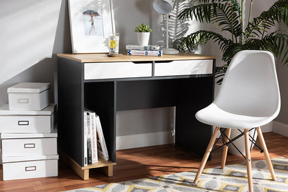 Baxton Studio - Reed Desk - ST8001-Oak/Grey/White-Desk view 5
