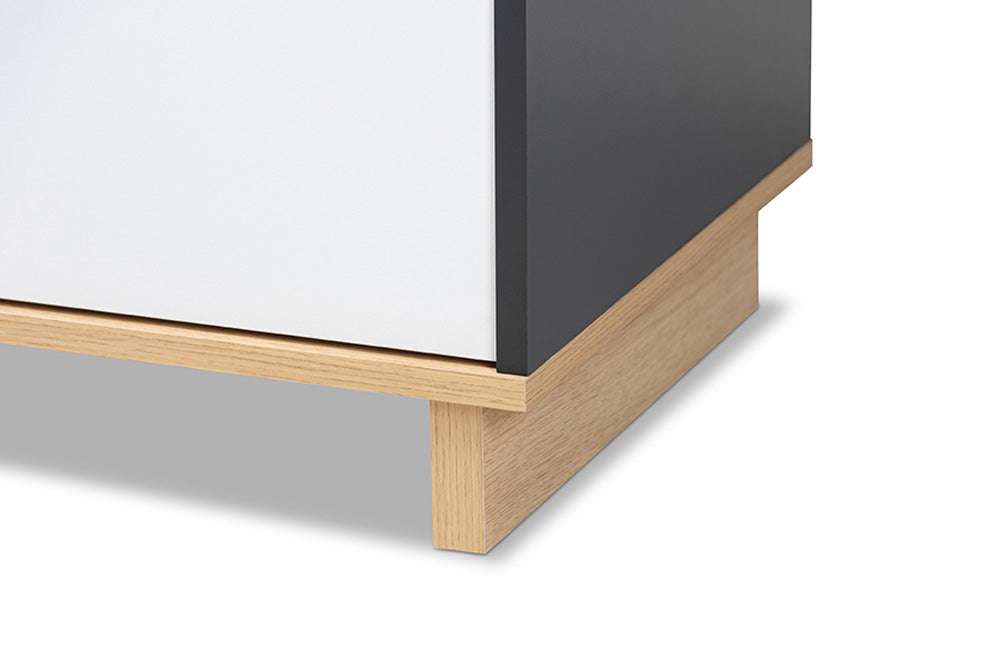 Baxton Studio - Reed Sideboard - MPC8005-Oak/Grey/White-Sideboard view 7